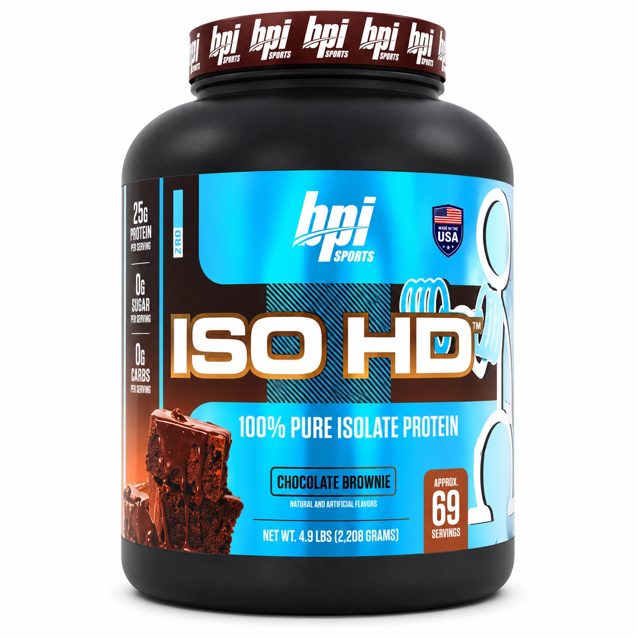 BPI Sports ISO HD 100% Pure Isolate Protein – Chocolate Brownie 2,2 kg