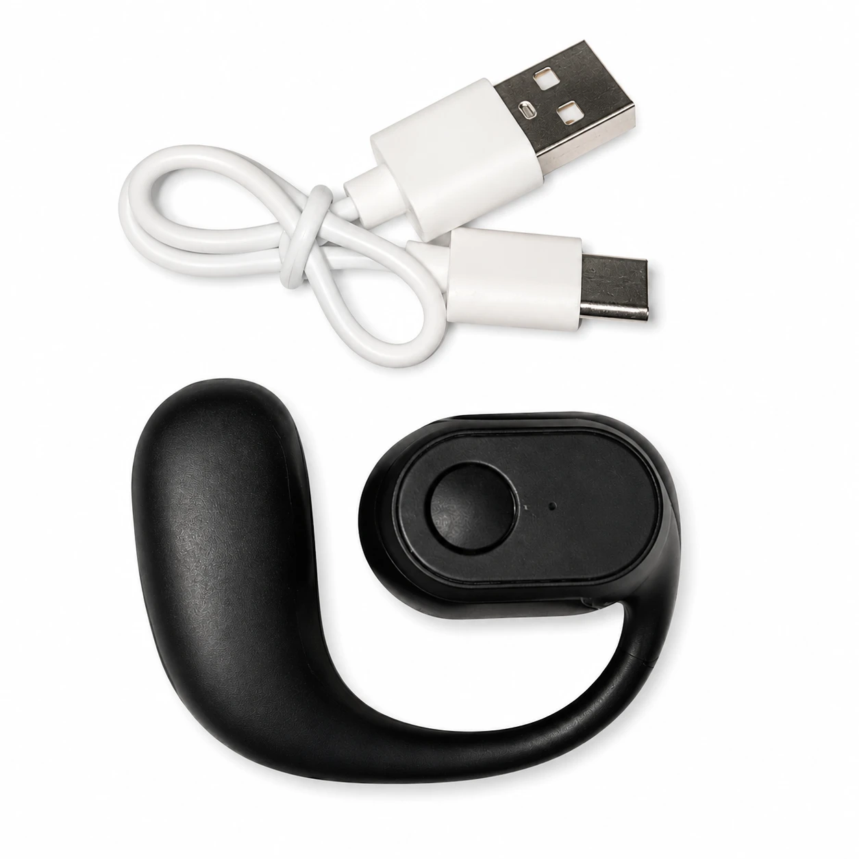 Auricular Bluetooth Sem Fio com Gancho de Orelha e Microfone Integrado