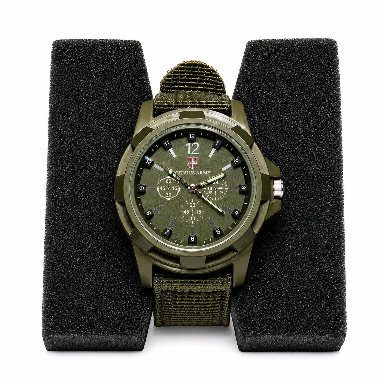 Relógio Masculino Genius Army Verde Militar
