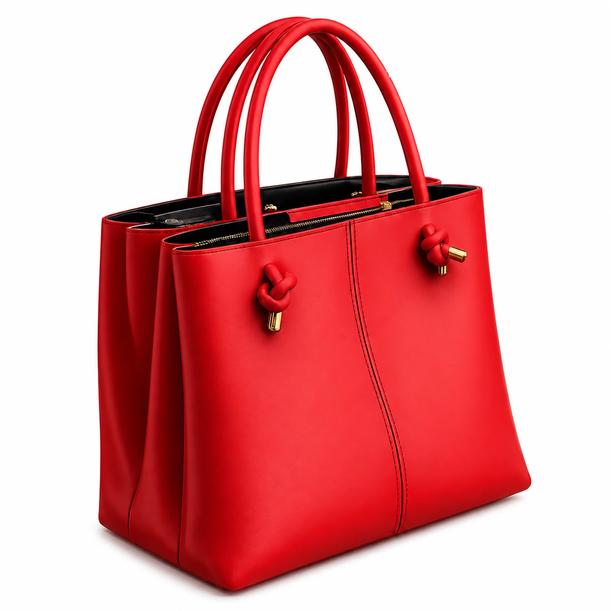 Bolsa Zara Tote Premium Elegance (Bege & Vermelha)