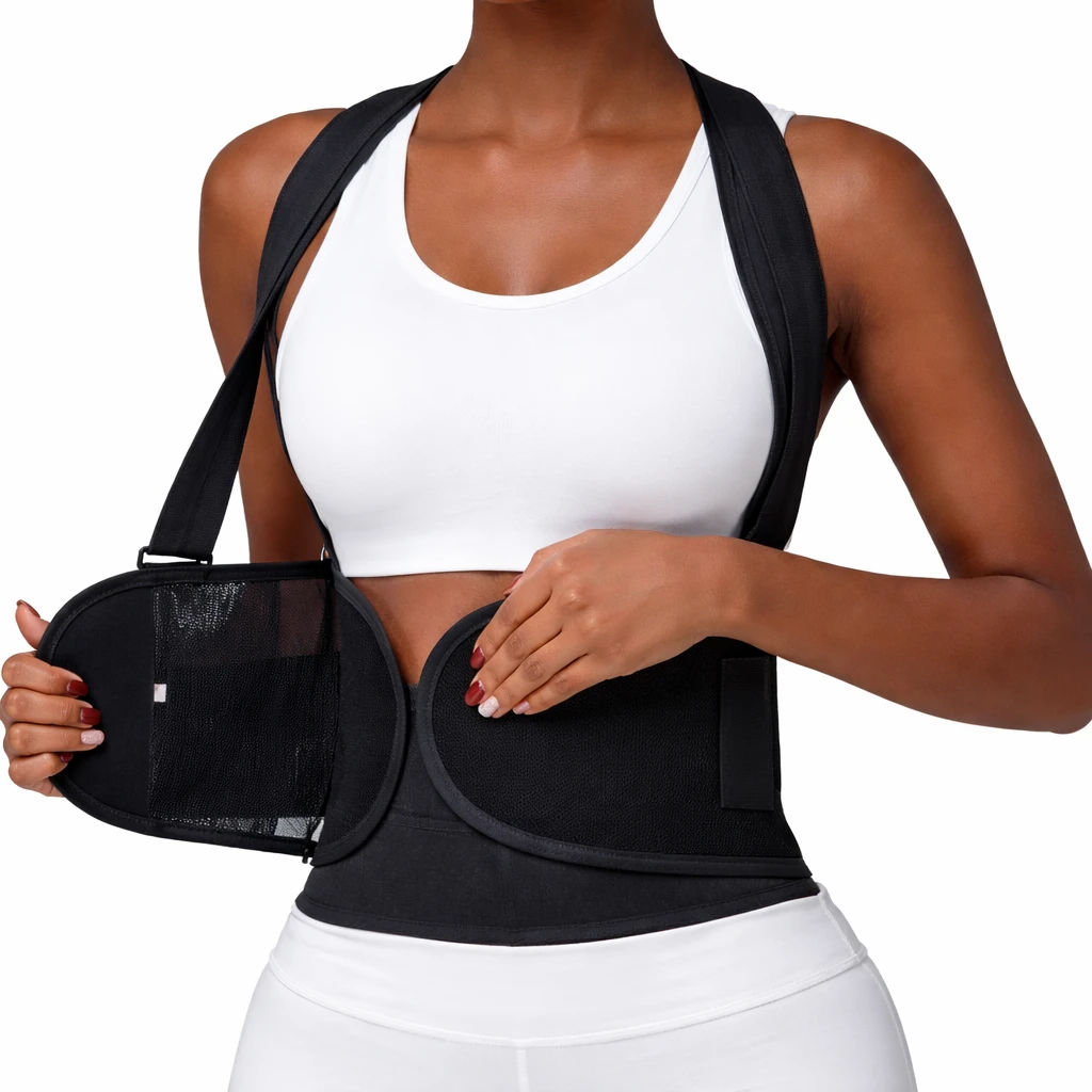 Cinta Ortopédica Postural Ajustável com Suporte Lombar – Corretor de Postura Unissex Respirável