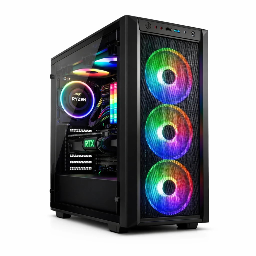 PC Gamer Ryzen 7 9800X3D + RTX 5070 12GB | 32GB DDR5 – Alta Performance