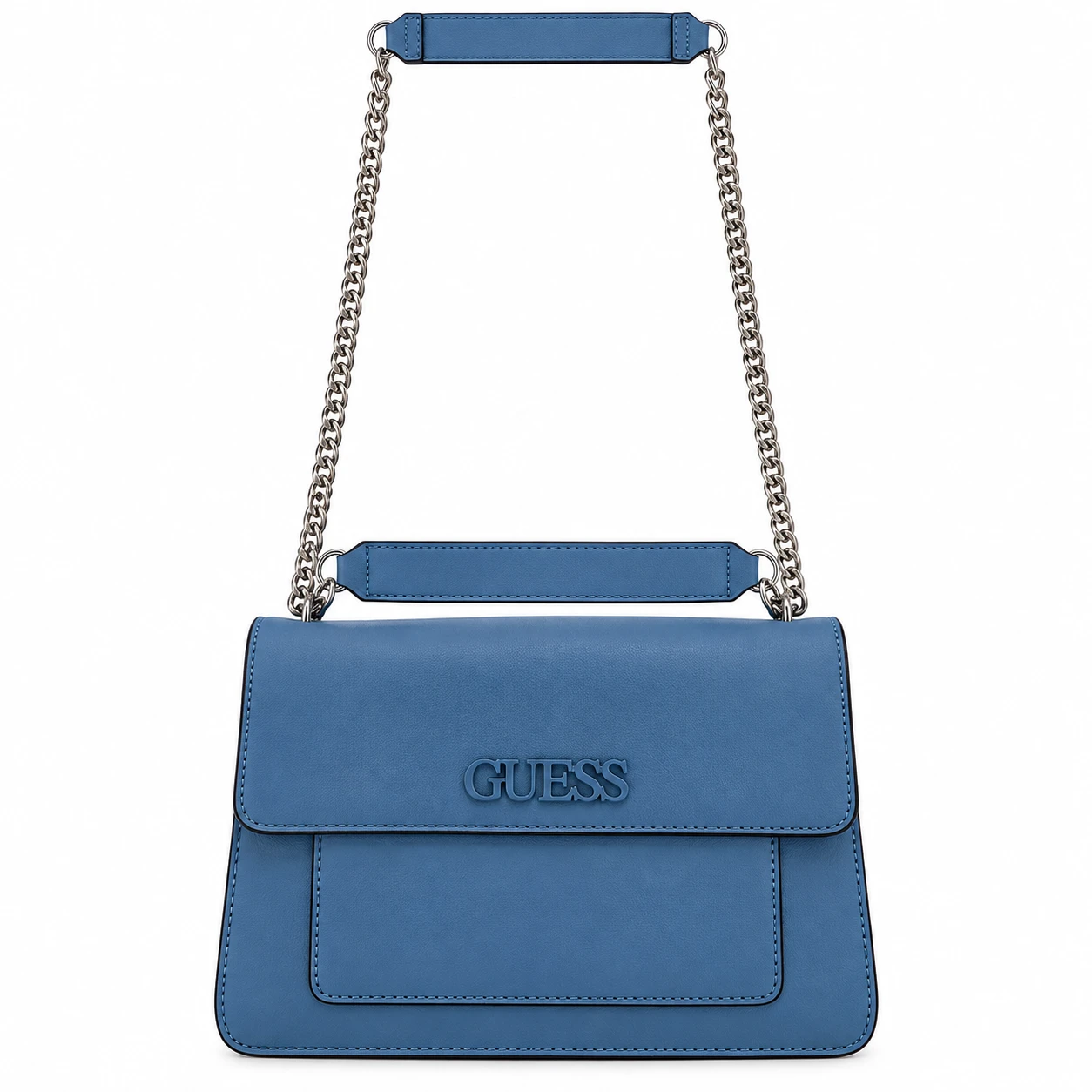 Bolsa Feminina Guess Azul com Alça de Corrente