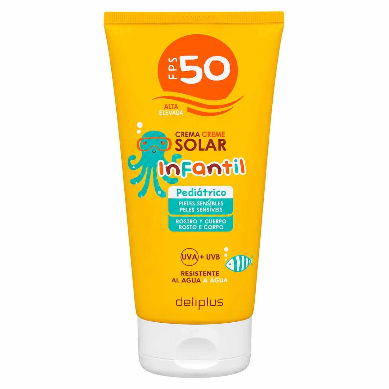 Creme Protetor Solar Infantil FPS 50 Deliplus para Peles Sensíveis