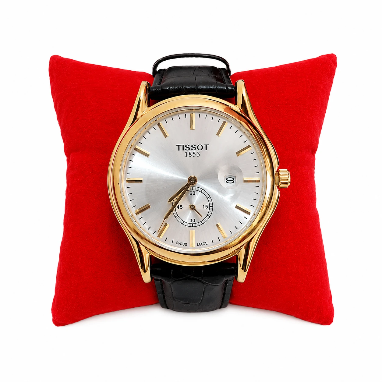 Relógio Masculino Tissot 1853 Classic Dourado com Pulseira em Couro Preto