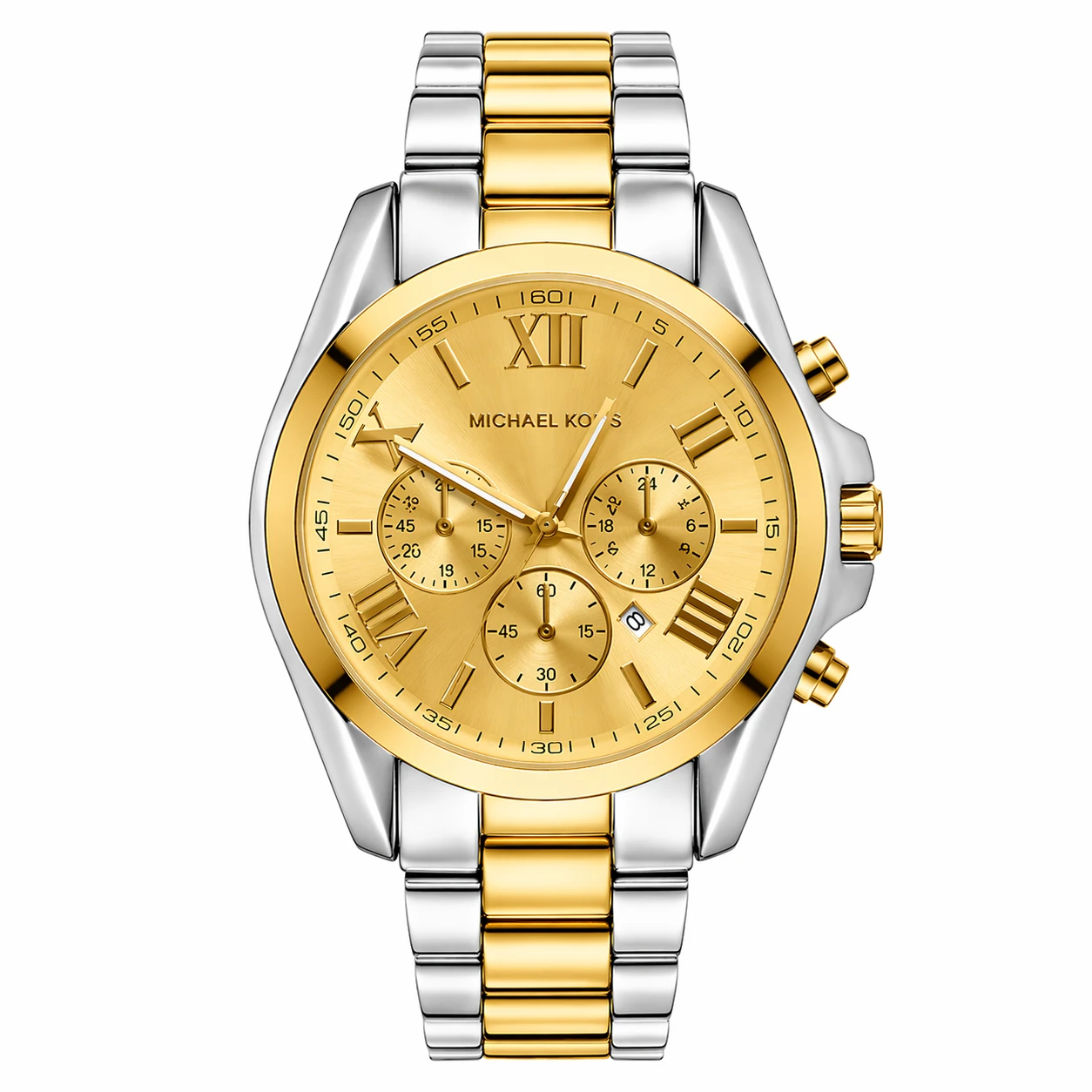 Relógio Michael Kors Cronógrafo Luxo em Aço Inoxidável (Dourado/Prateado/Preto)
