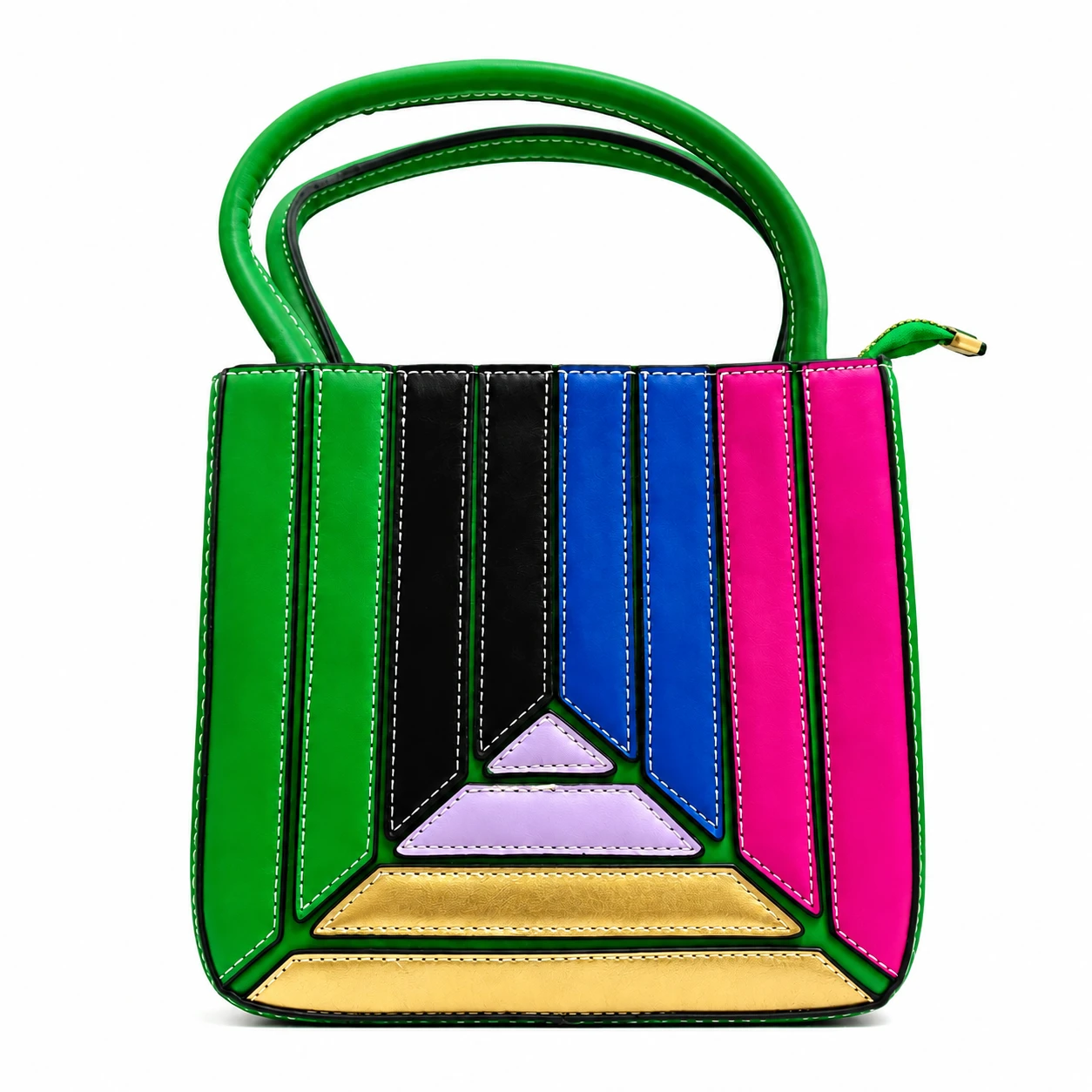 Bolsa Feminina Multicolorida com Alça de Mão
