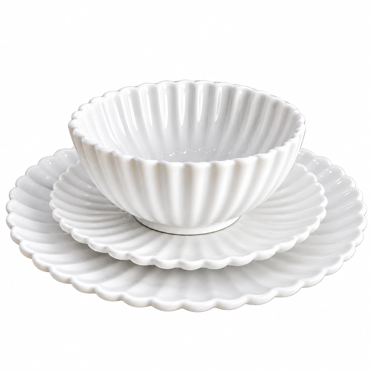 Conjunto de Jantar em Cerâmica – 18 Peças – Branco