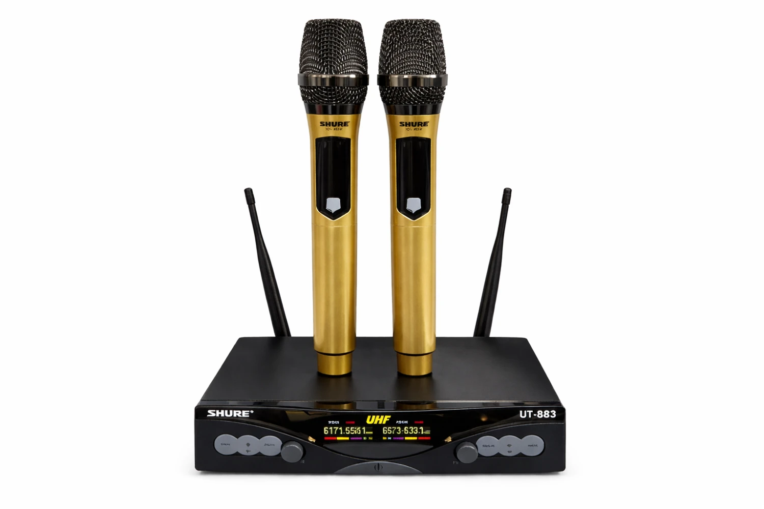 Microfone Sem Fio Duplo Shure UT-883 UHF Profissional