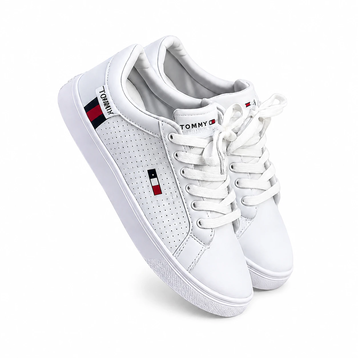 Ténis Branco Casual Premium Estilo Tommy