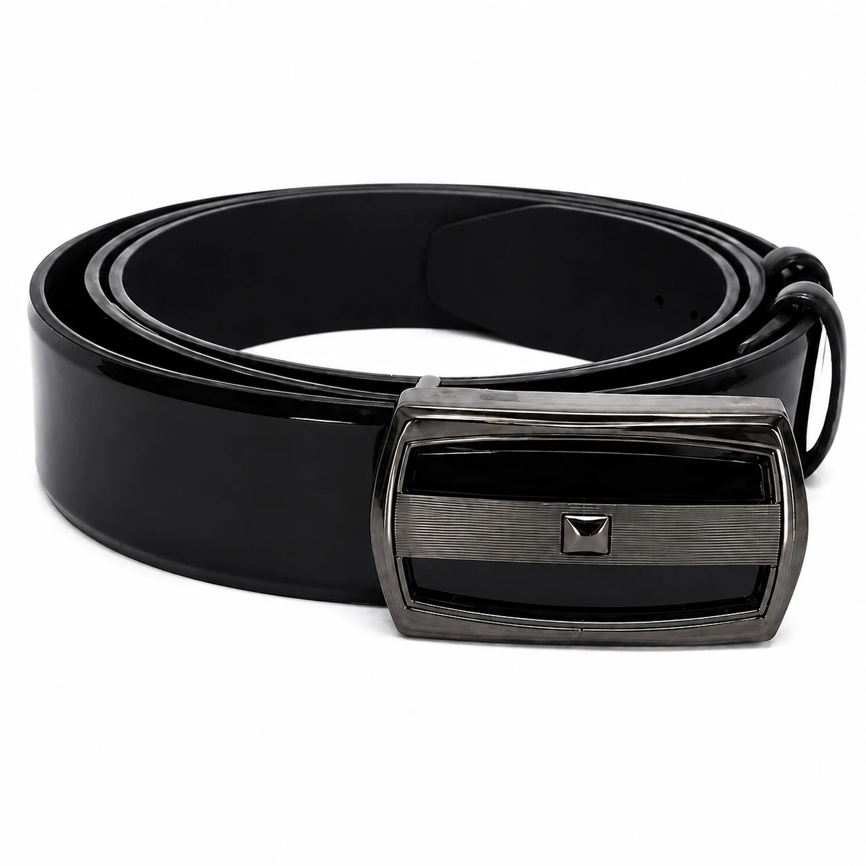 Cinto Masculino Preto Social com Fivela Automática Elegante