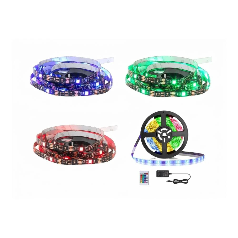 Kit Fita LED RGB Flexível com Controle Remoto