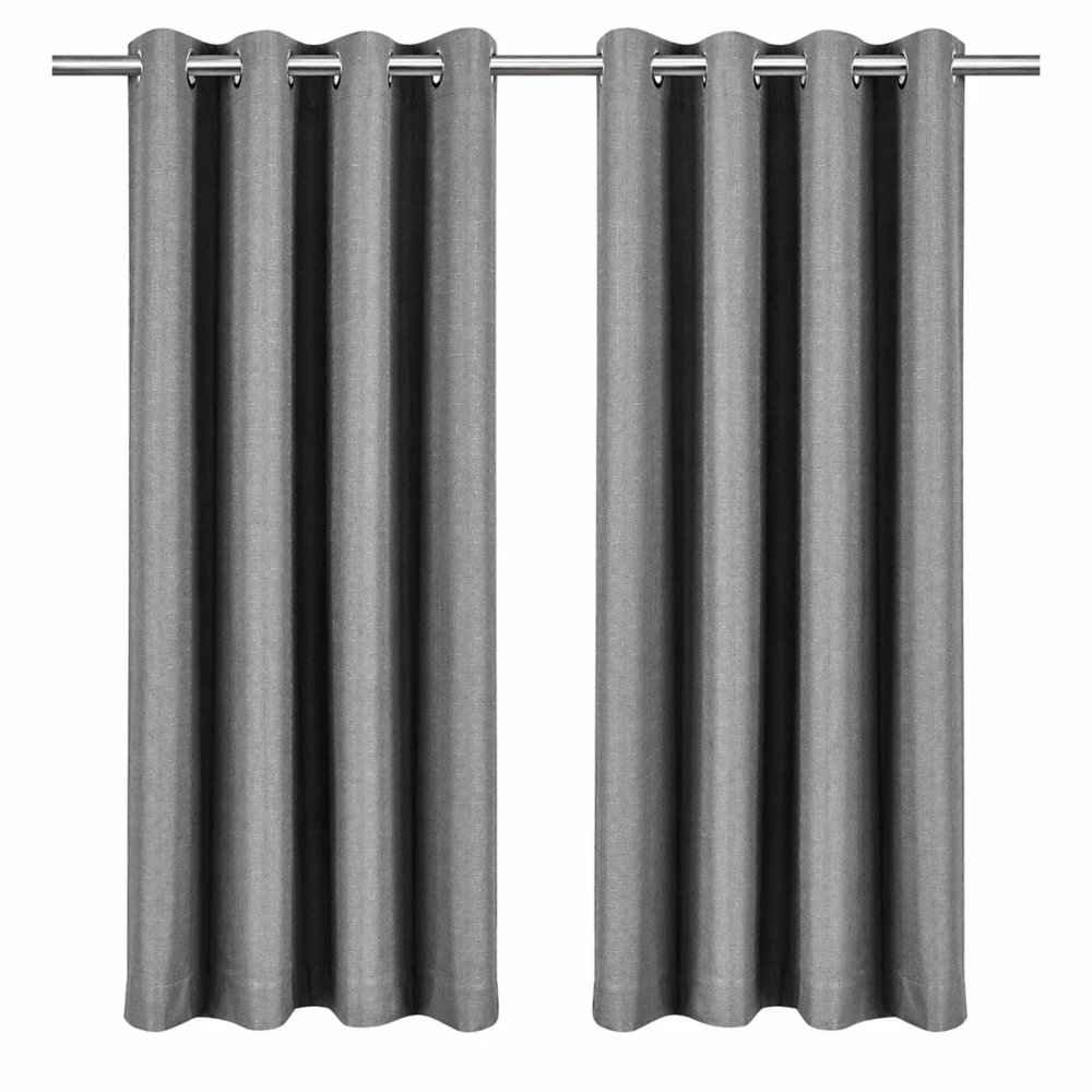 Cortinas Blackout Premium 100% Poliéster com Ilhós – 2 Painéis + Amarrações(tecido linho)