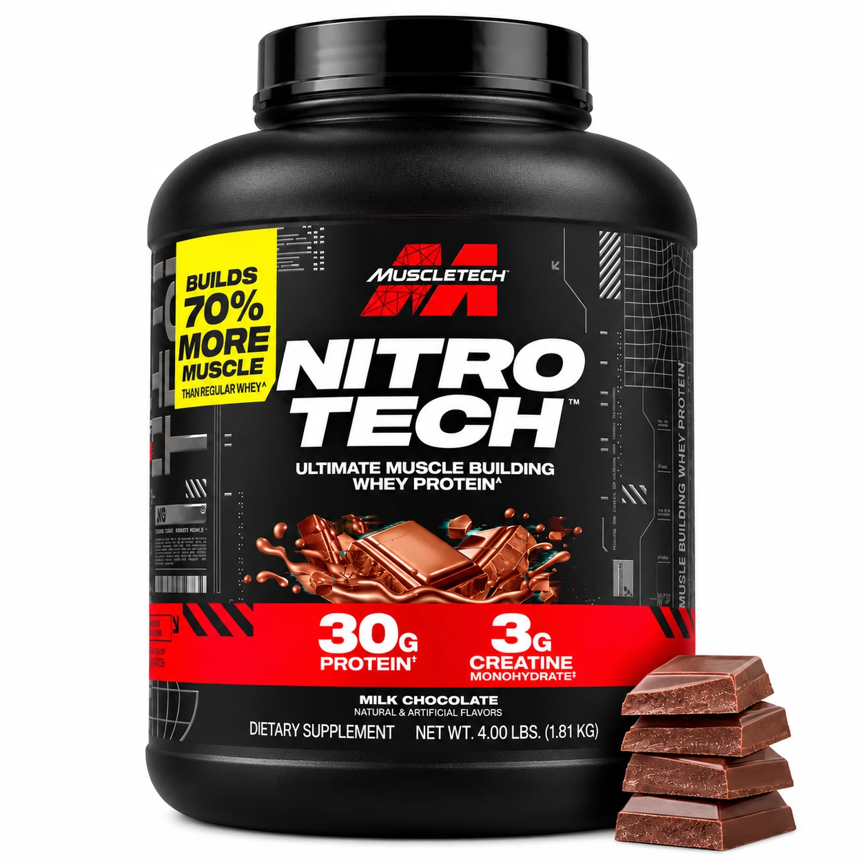 MuscleTech Nitro-Tech Whey Protein – Milk Chocolate 1,81 kg
