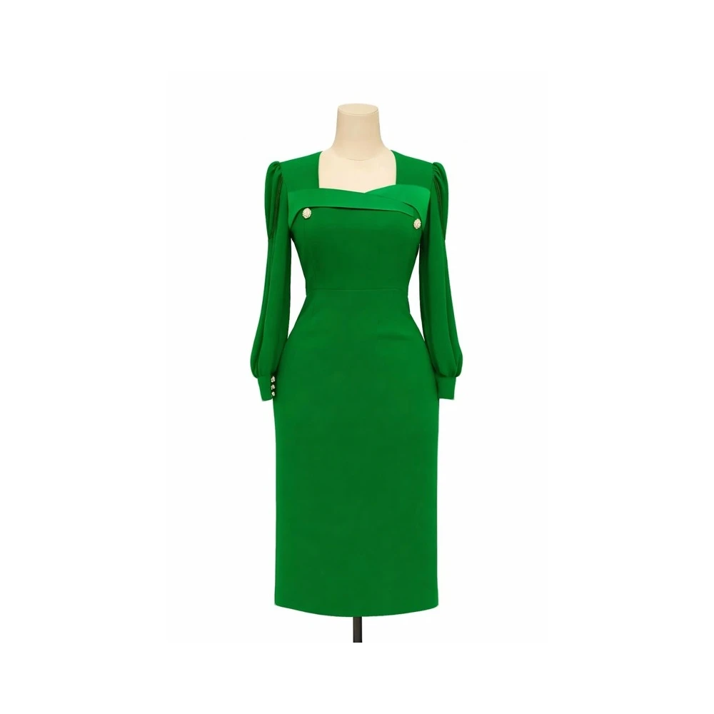 Vestido Executivo Verde Esmeralda