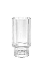 Conjunto de 6 Copos de Vidro Vintage Canelado 473ml – Elegantes para Cocktails, Sumos e Água