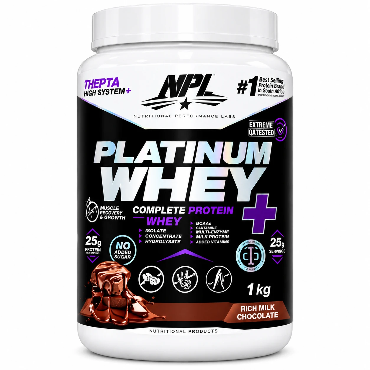 NPL Platinum Whey+ Complete Protein – Rich Milk Chocolate 1kg