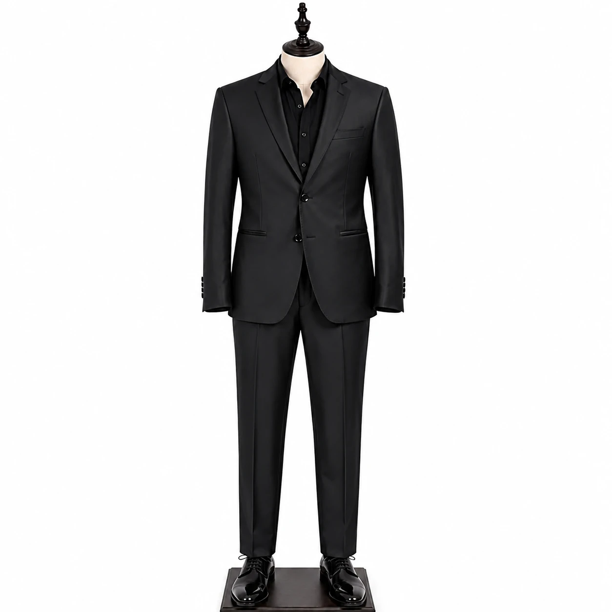 Fato Masculino Preto Brilhante de Gala