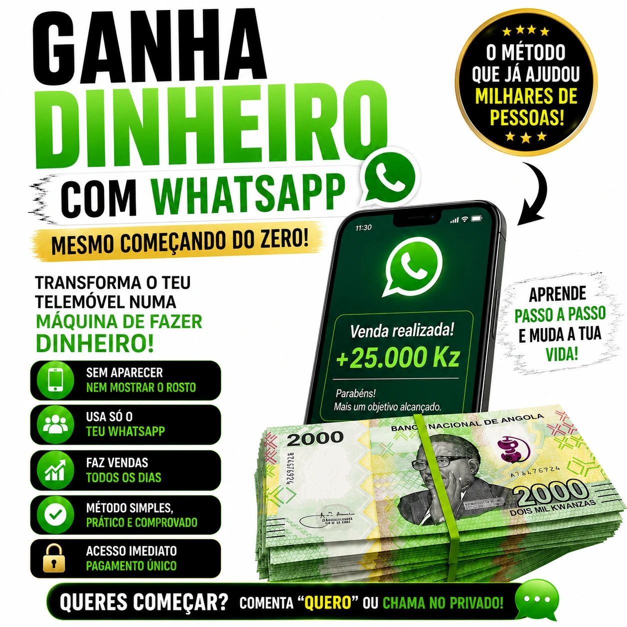 Método Ganha Dinheiro com WhatsApp – Guia Prático para Começar do Zero