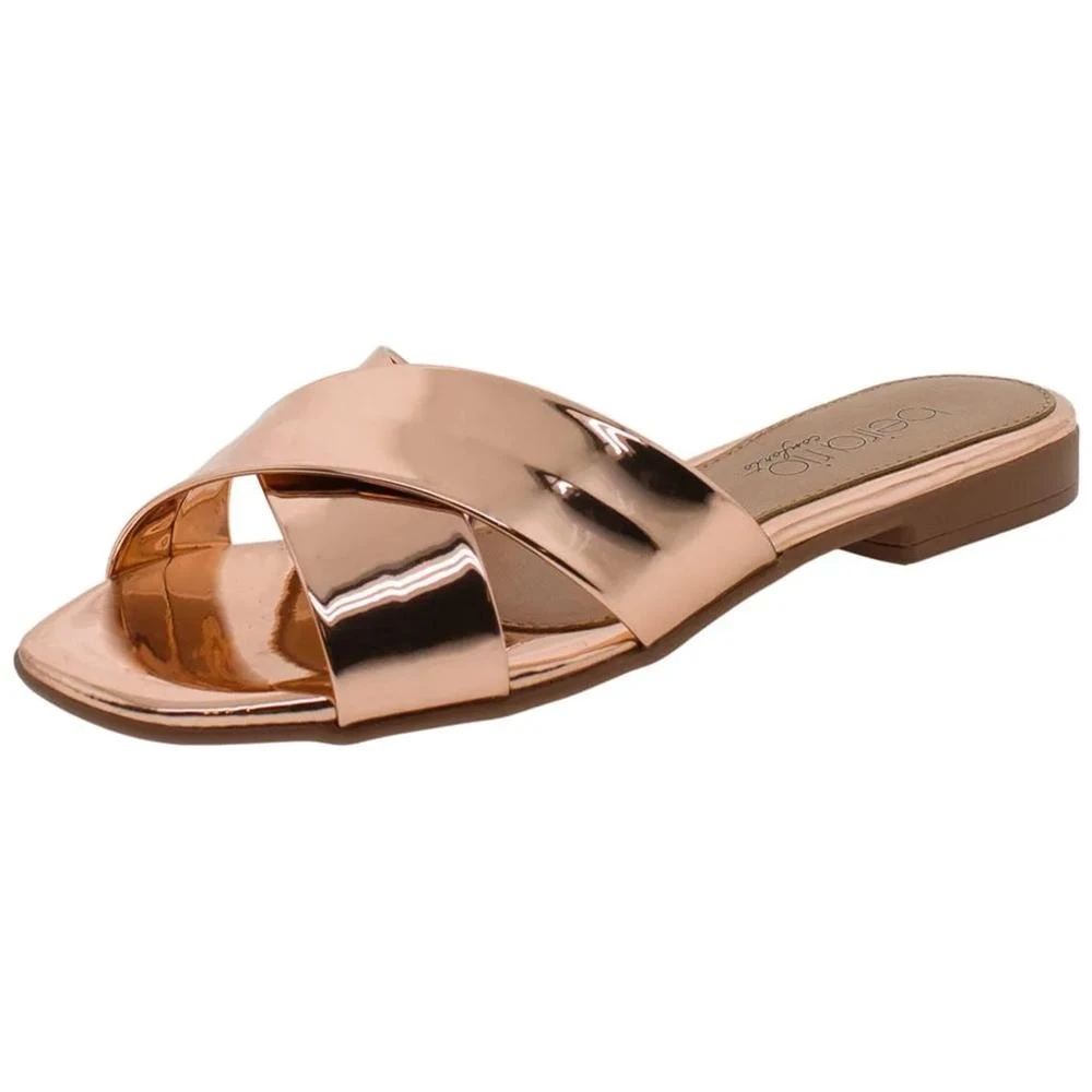 Sandália Feminina Dourada Rasteira Beira Rio