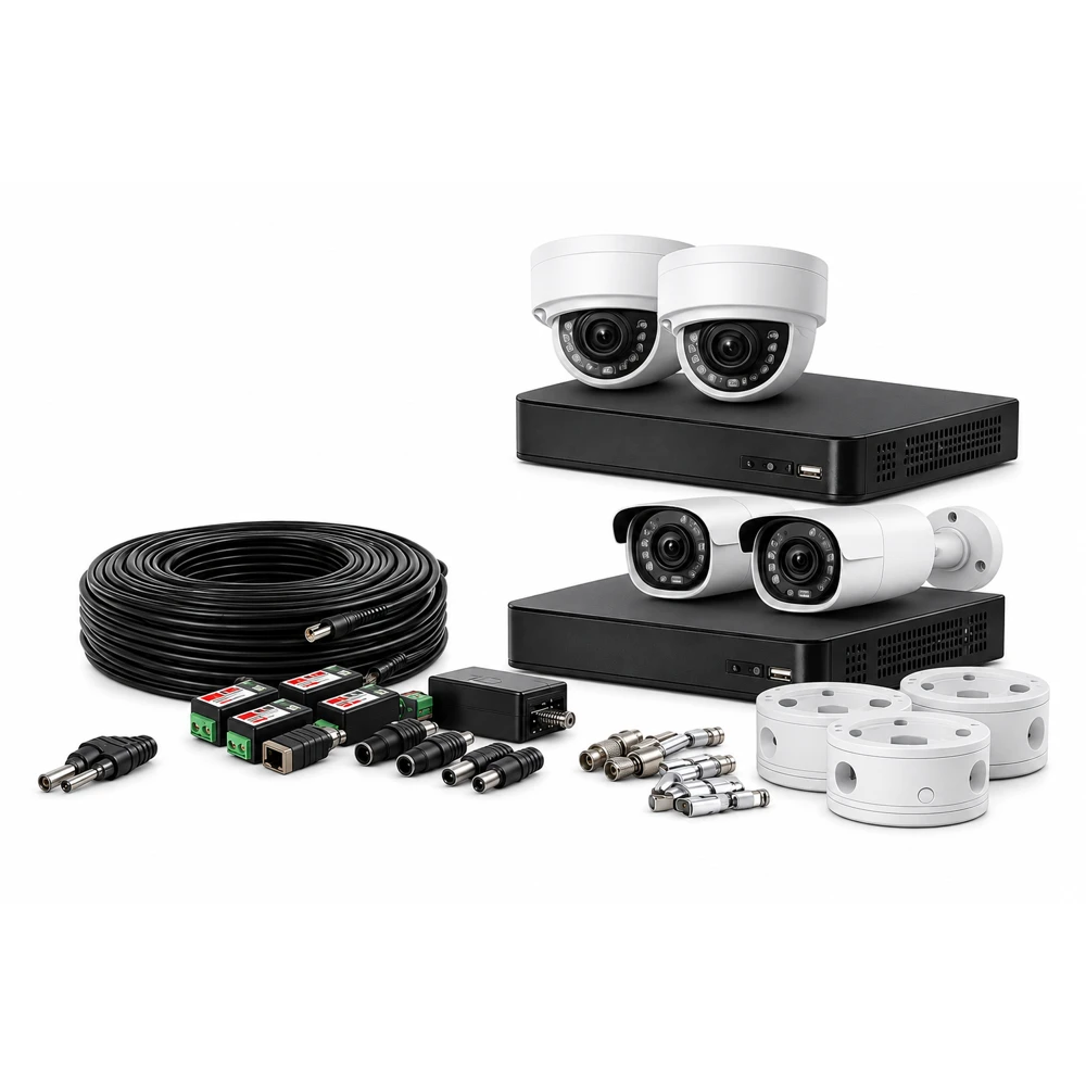 Kit de Vigilância Hikvision com 4 Câmeras 2MP e DVR de 4 Canais