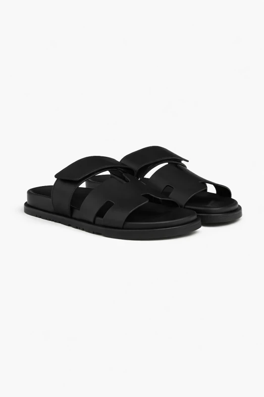 Sandália Techno em Couro Premium com Sola Anatómica