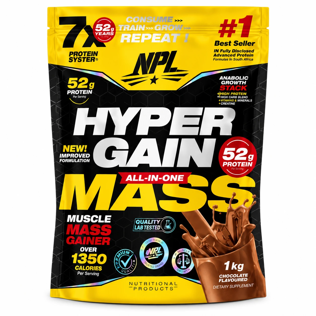 NPL Hyper Gain Mass Gainer 1kg – Chocolate