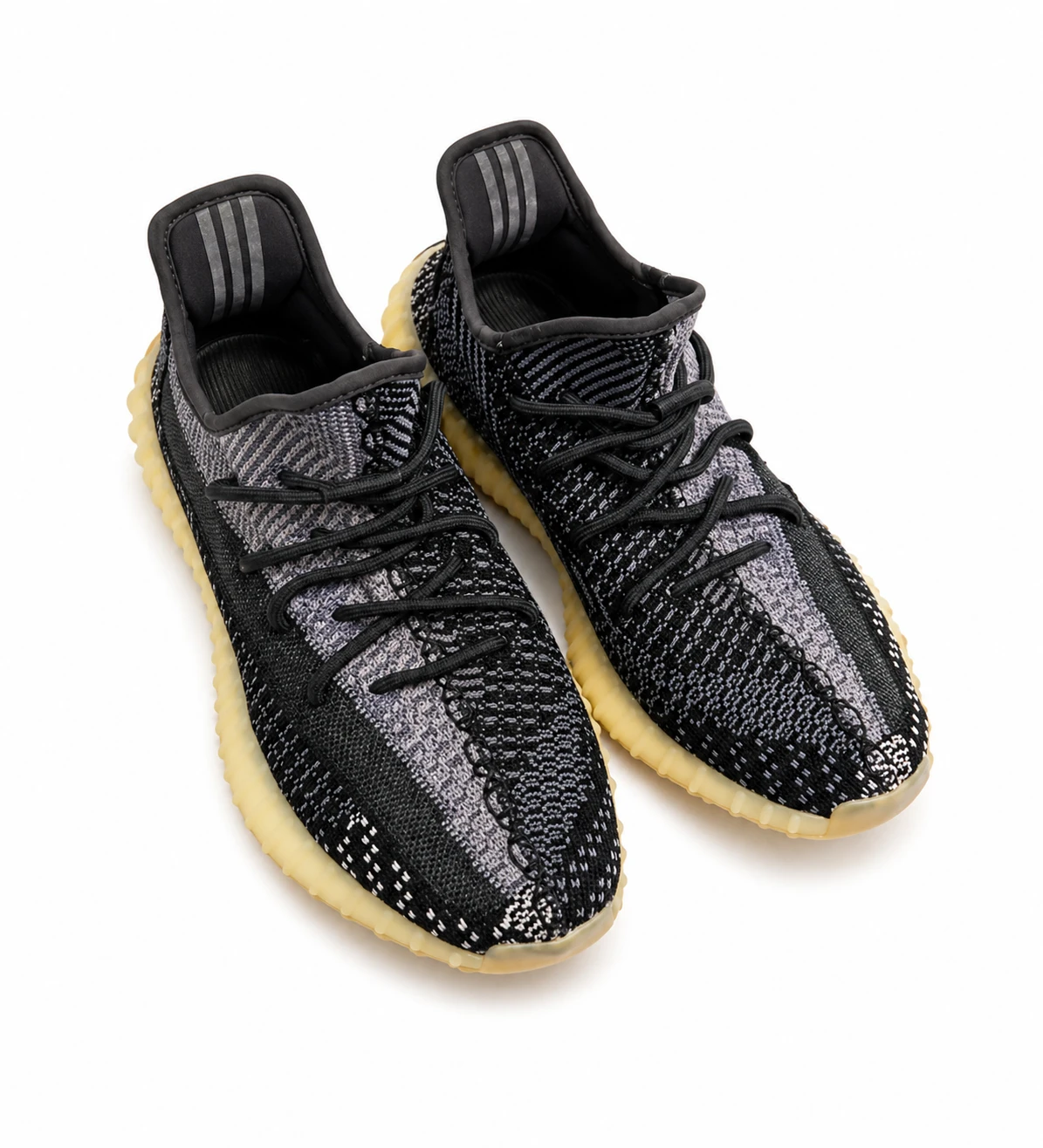 Tênis Casual Knit Premium Preto & Cinza (Estilo Boost)