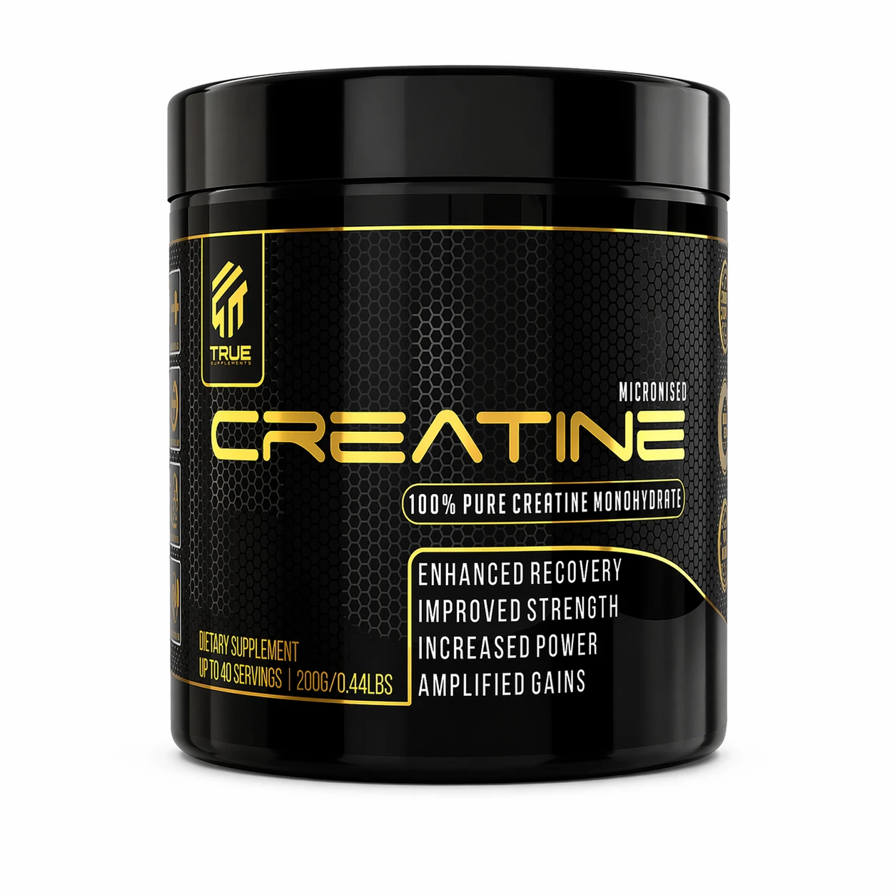 Creatina Monohidratada Micronizada 100% Pura – True Supplements 200g