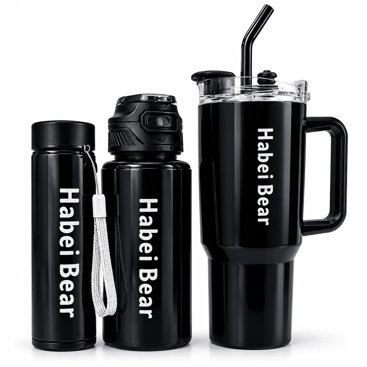 Garrafa Térmica Habei Bear Premium Kit 3 Peças