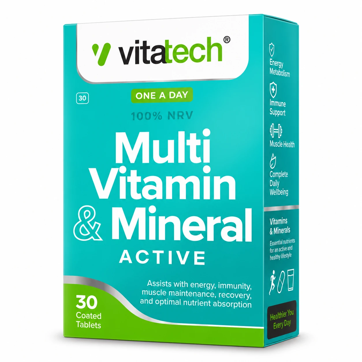 Vitatech Multi Vitamin & Mineral Active – 30 Comprimidos