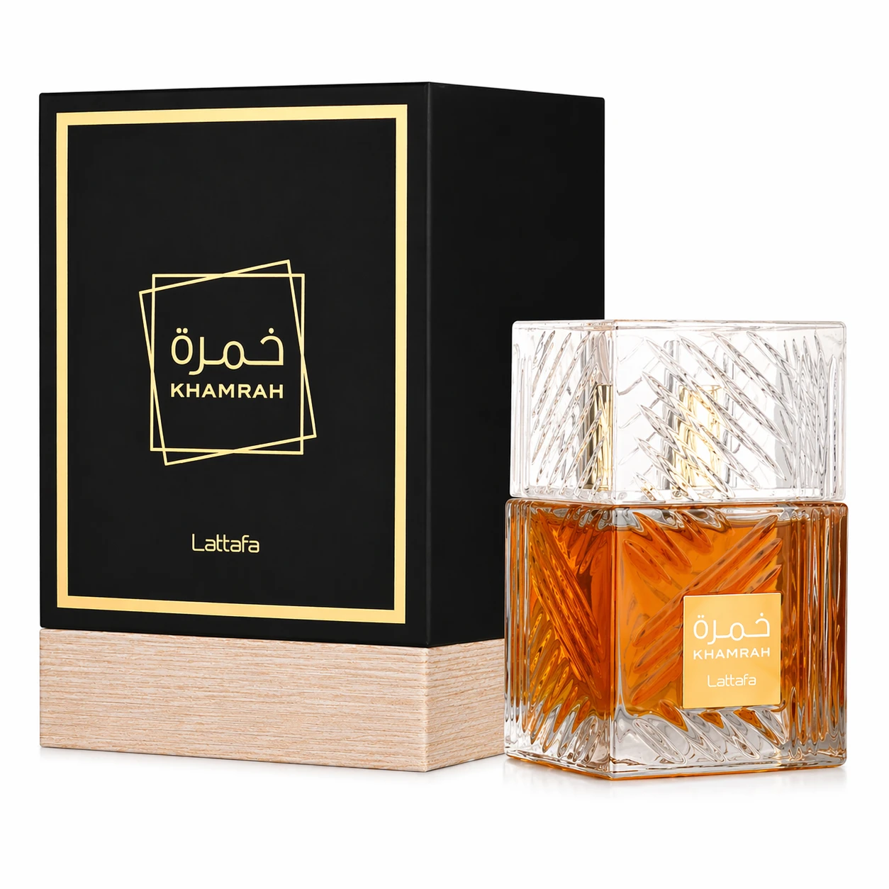 Lattafa Khamrah Eau de Parfum 100ml Unissexo – Fragrância Oriental Doce e Especiada