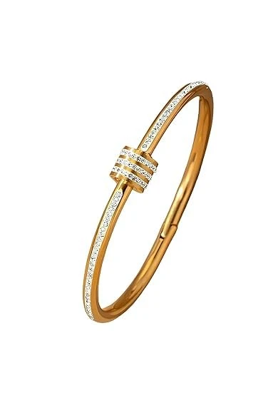 Bracelete Magnético Elegante com Zircônias Brilhantes
