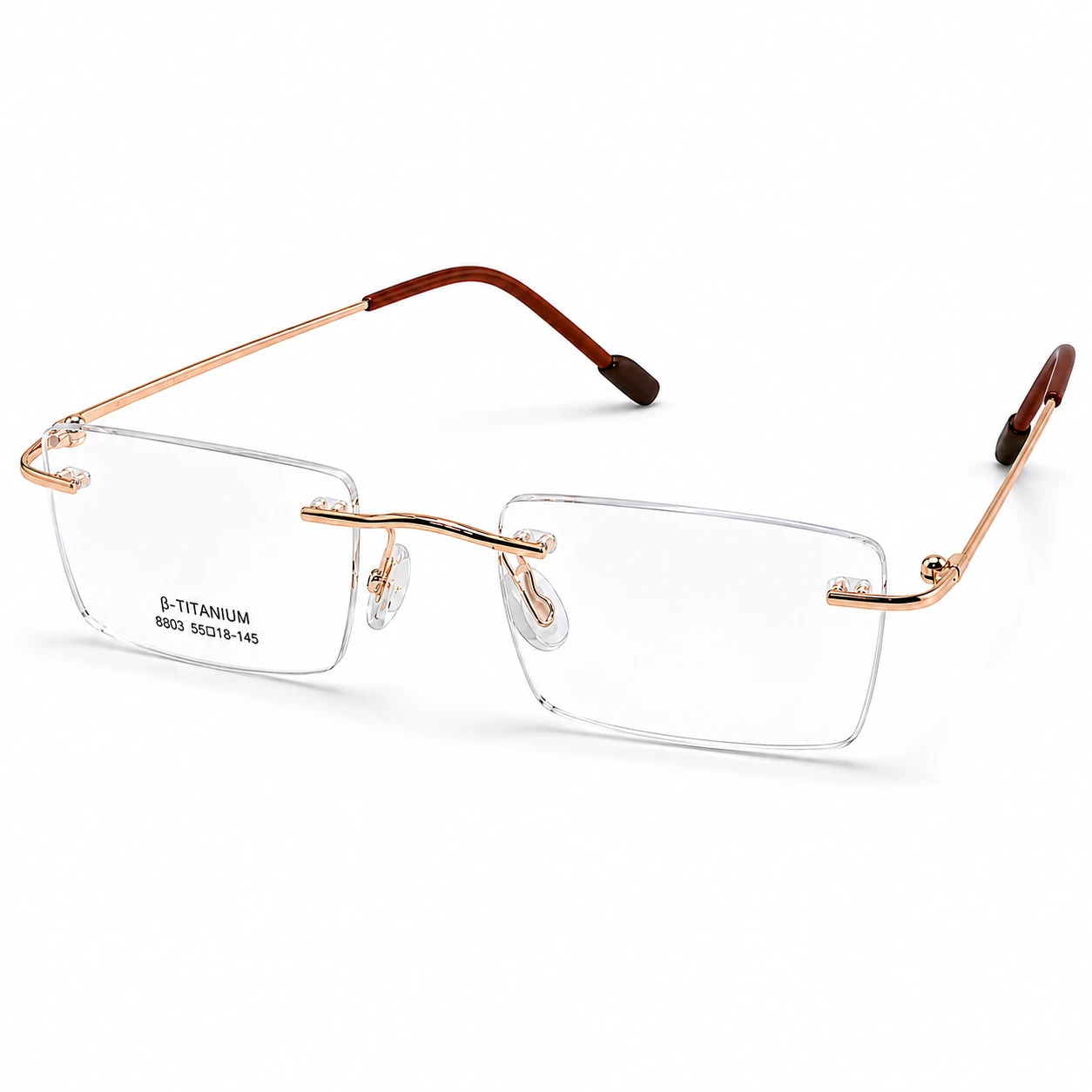 Óculos Rimless Premium β-Titanium Gold