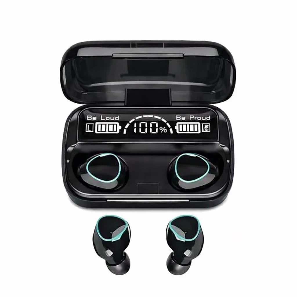 Auriculares Bluetooth M10 V5.3 com Display LED e Caixa de Carregamento