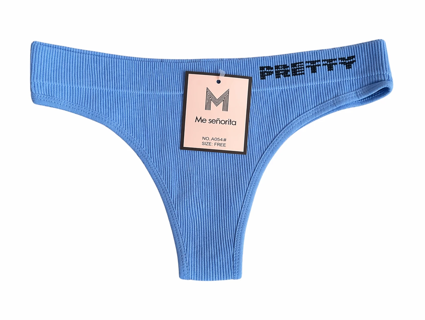Calcinha Feminina Canelada Conforto Premium (Azul & Verde)