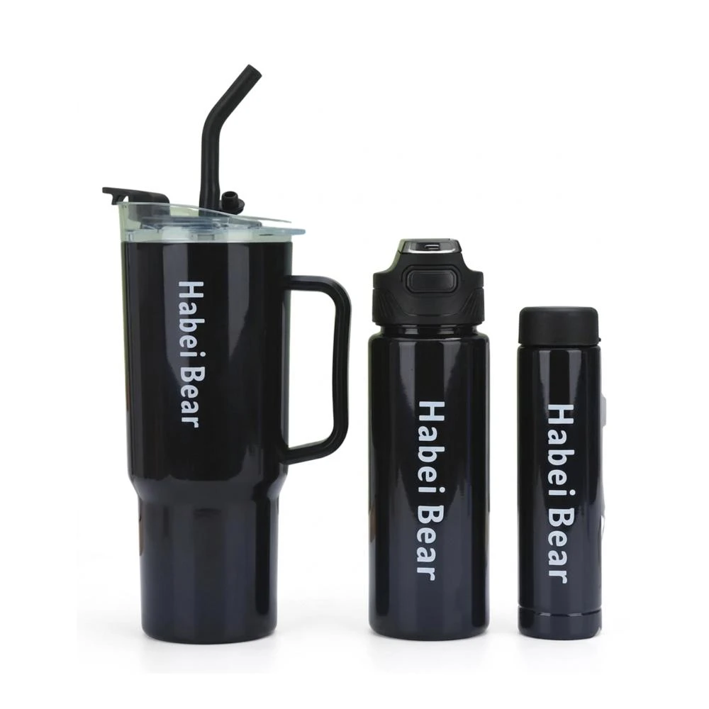 Kit Garrafas Térmicas Habei Bear 3 Peças