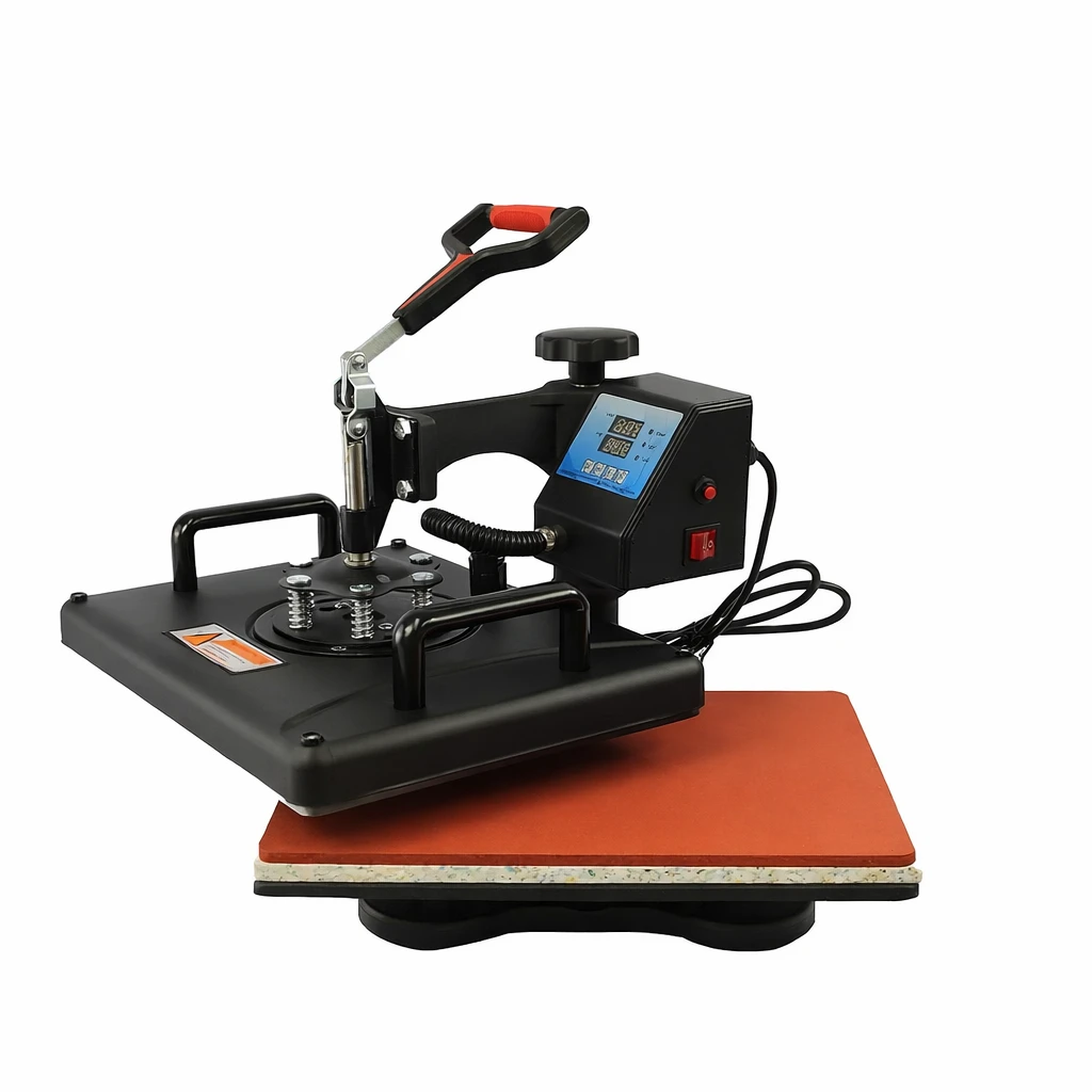 Prensa Térmica 8 em 1 Profissional 38x30cm | Sublimação para T-Shirts, Canecas, Bonés e Pratos | Controle Digital 360°