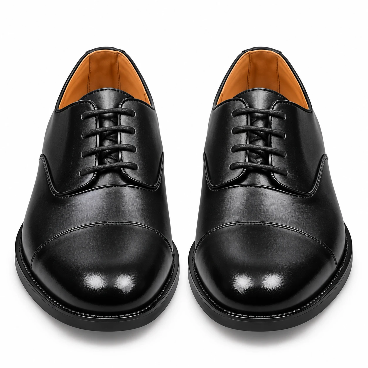 Sapato Masculino Social em Couro Genuíno com Atacadores e Sola Antiderrapante – Preto e Castanho