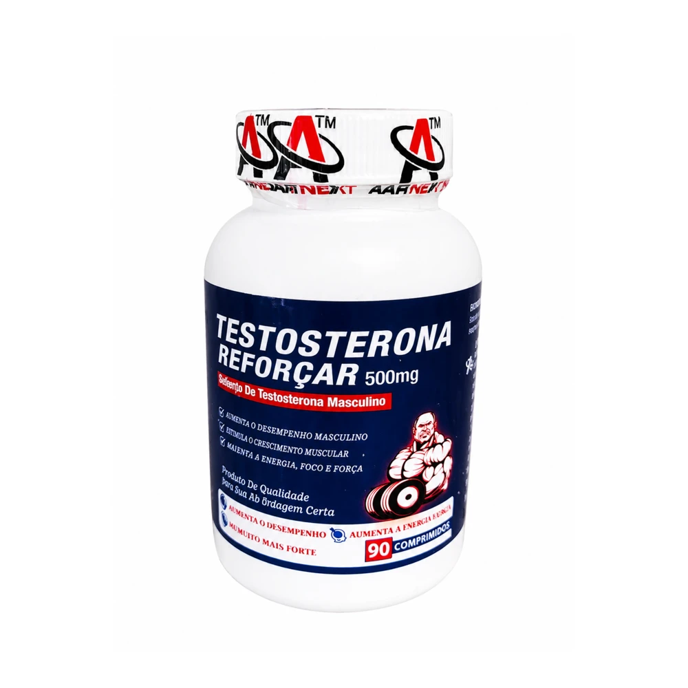 Testosterona Reforçar 500mg – Suplemento Masculino com 90 Comprimidos