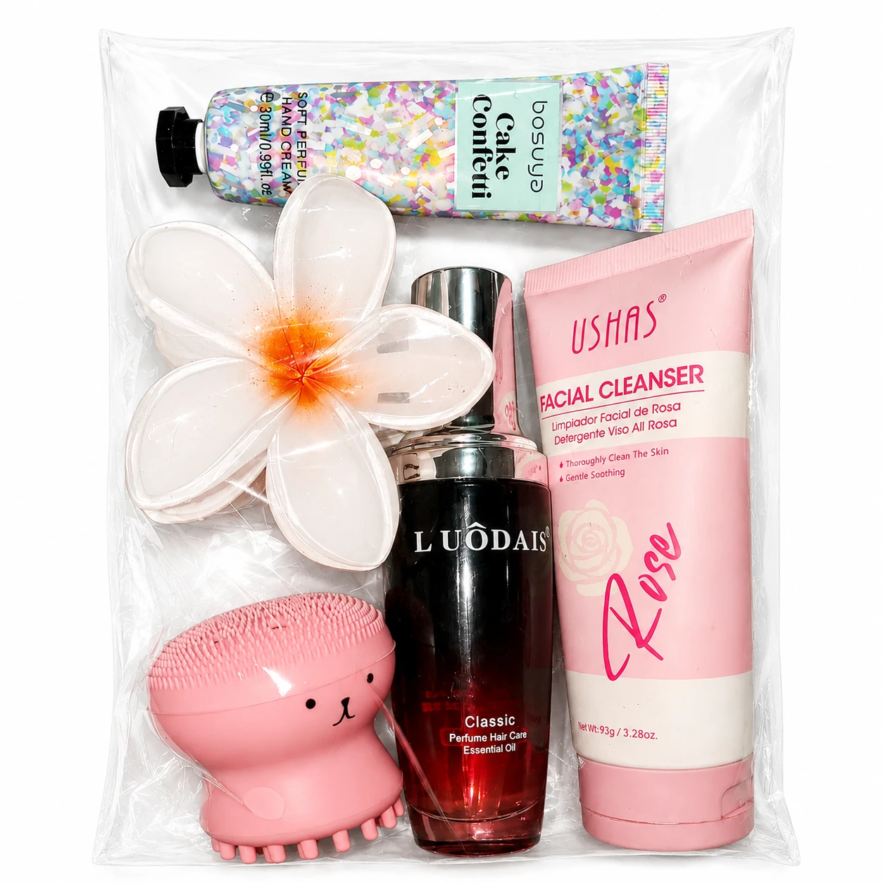 Kit de Beleza e Cuidados Pessoais Rose Care – 5 Peças