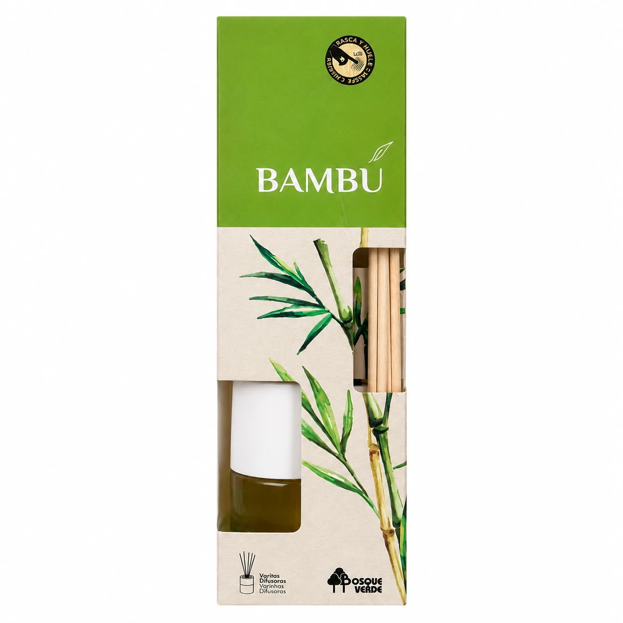 Difusor de Ambiente Bosque Verde – Framboesa, Magnólia e Bambu com Varetas Aromáticas