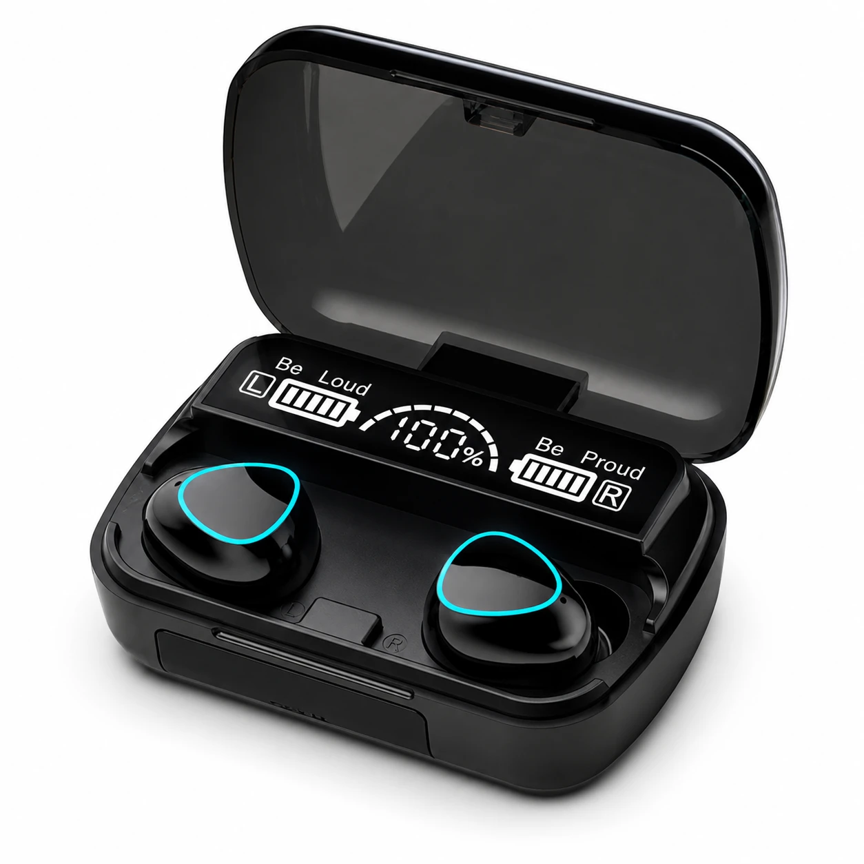 Fones de Ouvido Bluetooth M10 TWS 9D com Caixa de Carregamento Wireless IPX7