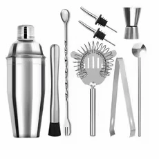 Conjunto Coqueteleira Martini Shaker Inox + Kit Barman Completo com Bag – 6/9 Peças