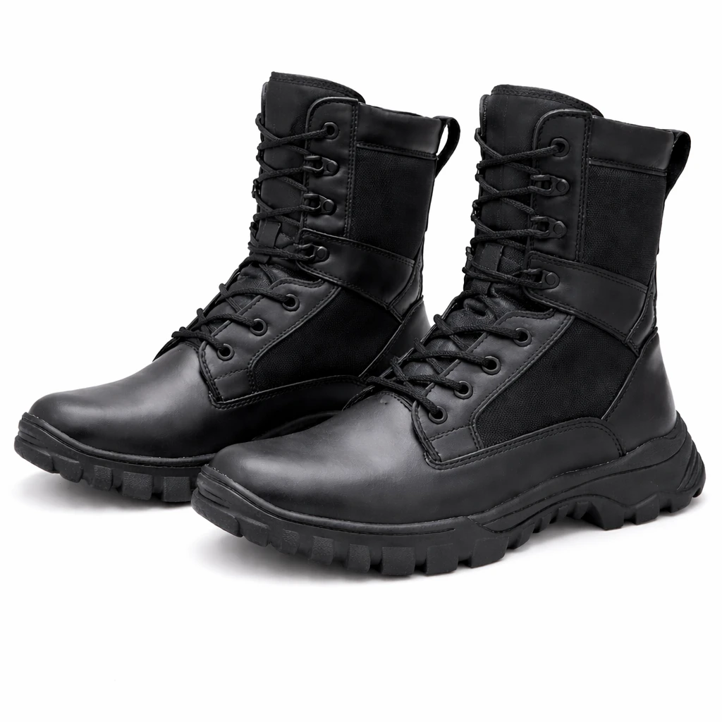 Botas Táticas Outdoor QAXZESA Masculinas Antiderrapantes de Alta Resistência