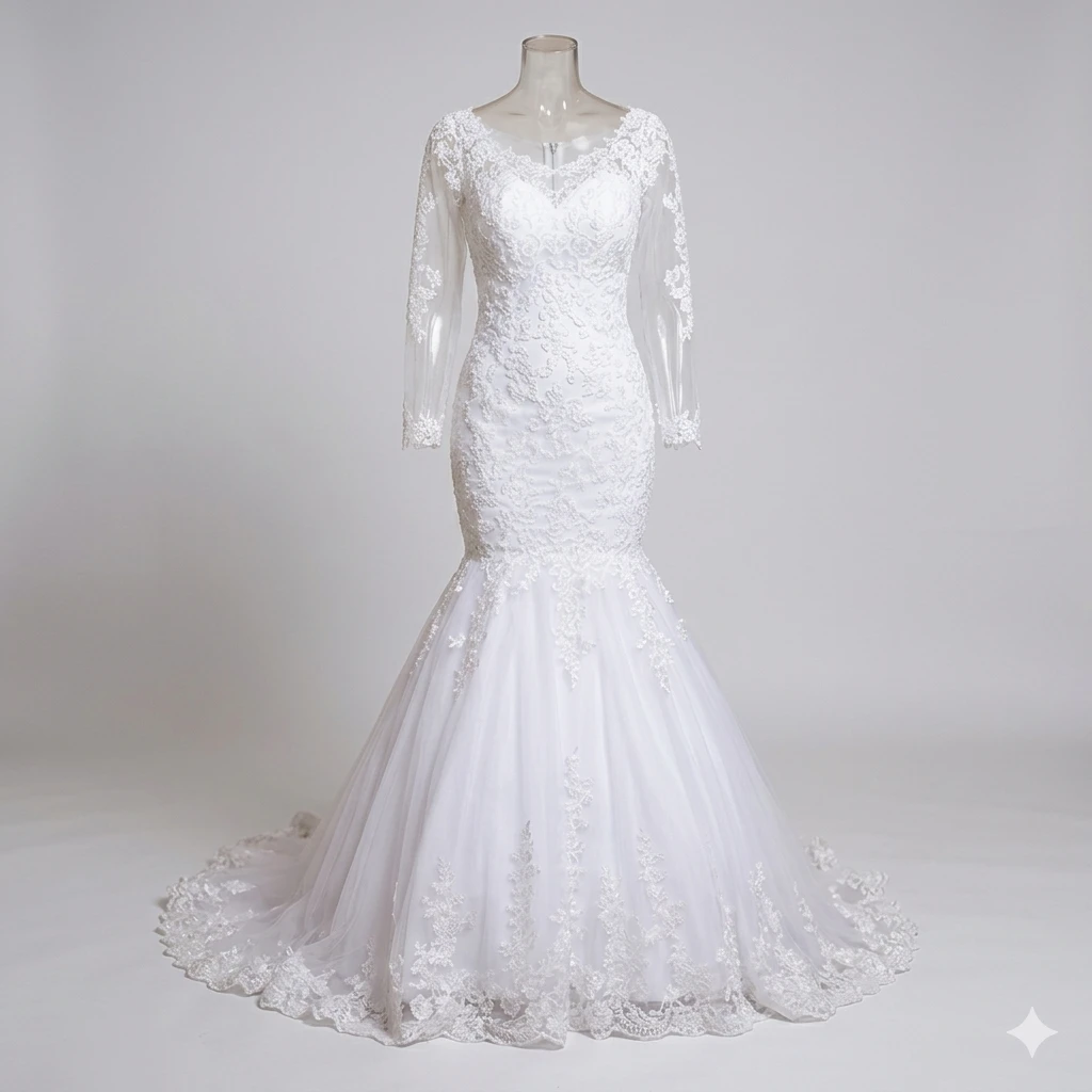 Sereia vestido de casamento branco luxo feminino princesa aniversário baile jantar