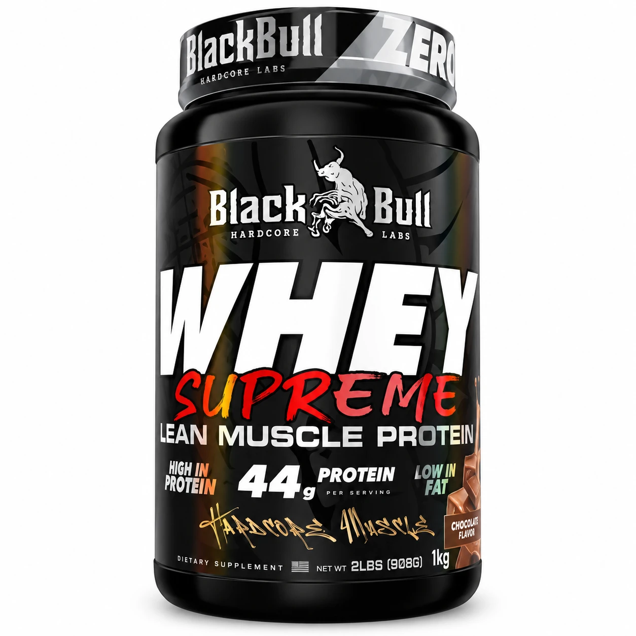 Black Bull Whey Supreme Lean Muscle Protein 1kg – Chocolate