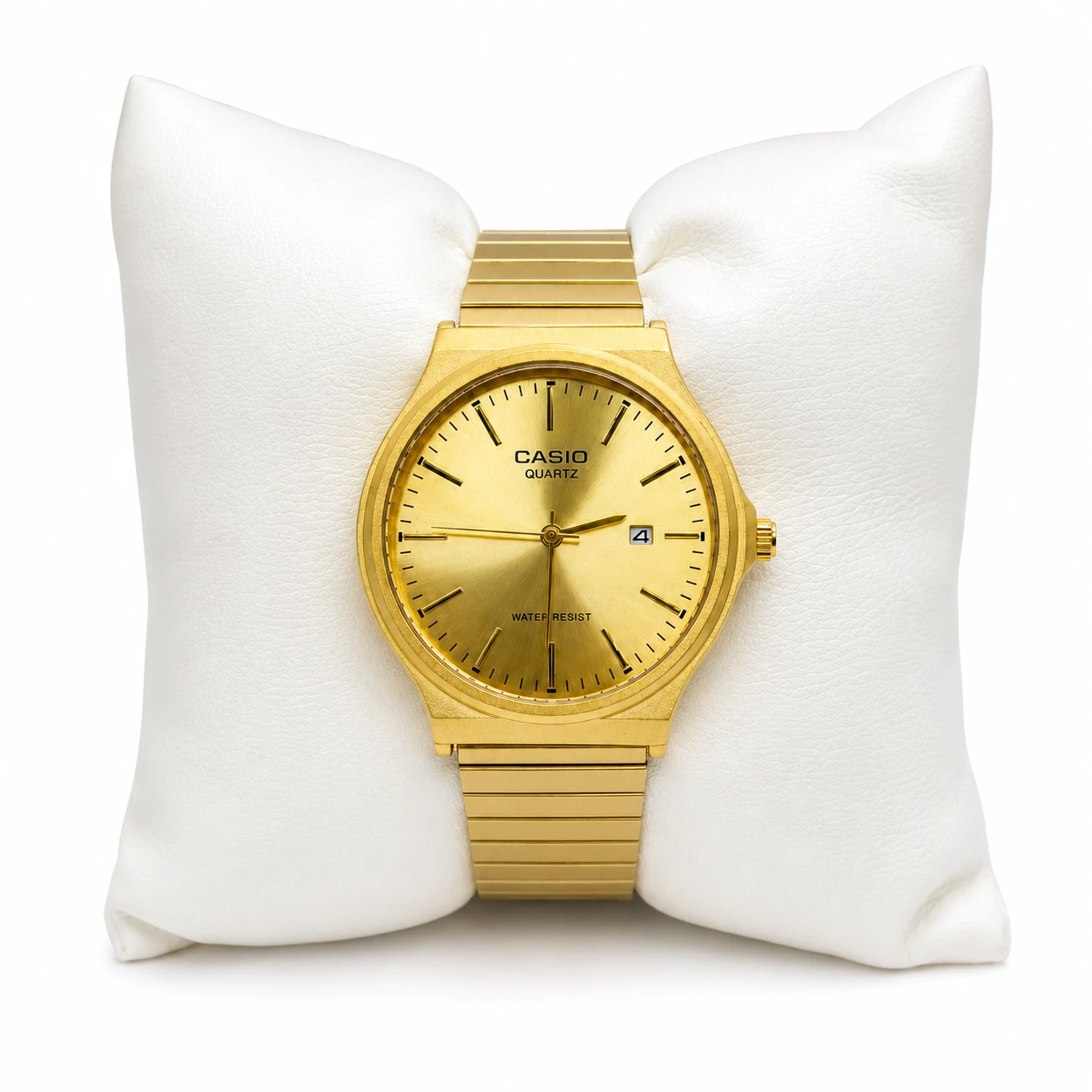Relógio Casio Quartz Dourado Clássico Masculino