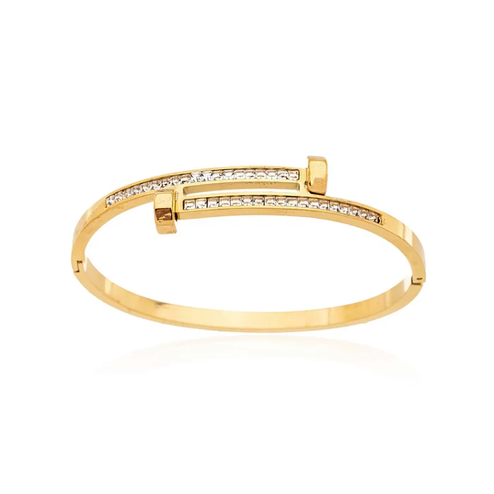 Bracelete Prego  com Zircônias Premium