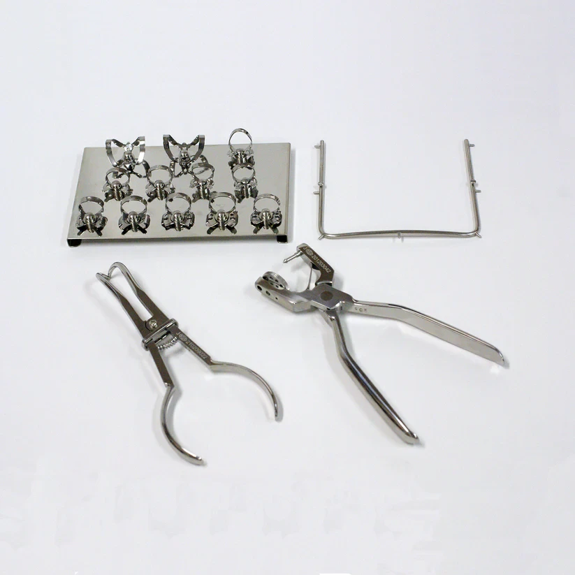 Kit de Isolamento Dentário com Grampos e Alicates